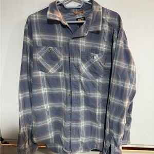 Timberland Casual Blue and White Plaid Shirt